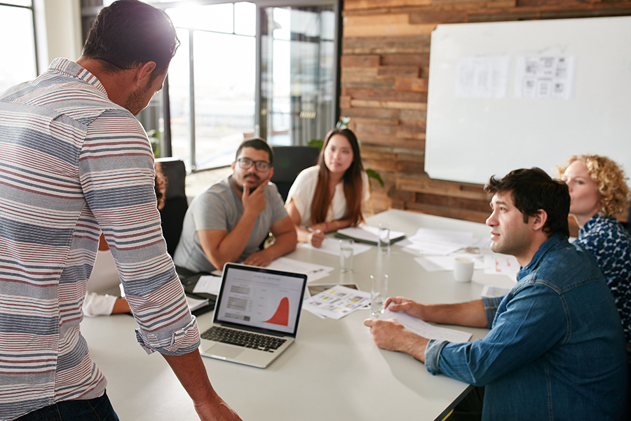 A team meeting