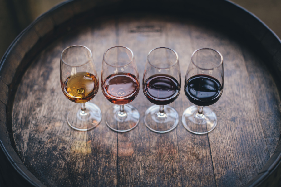 Four glasses of wine
