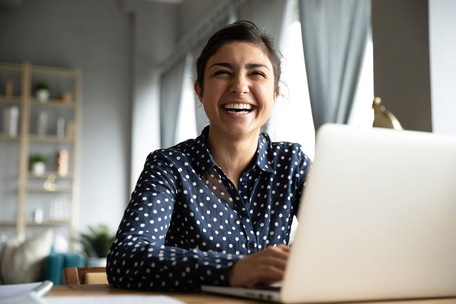 A smiling business professional
